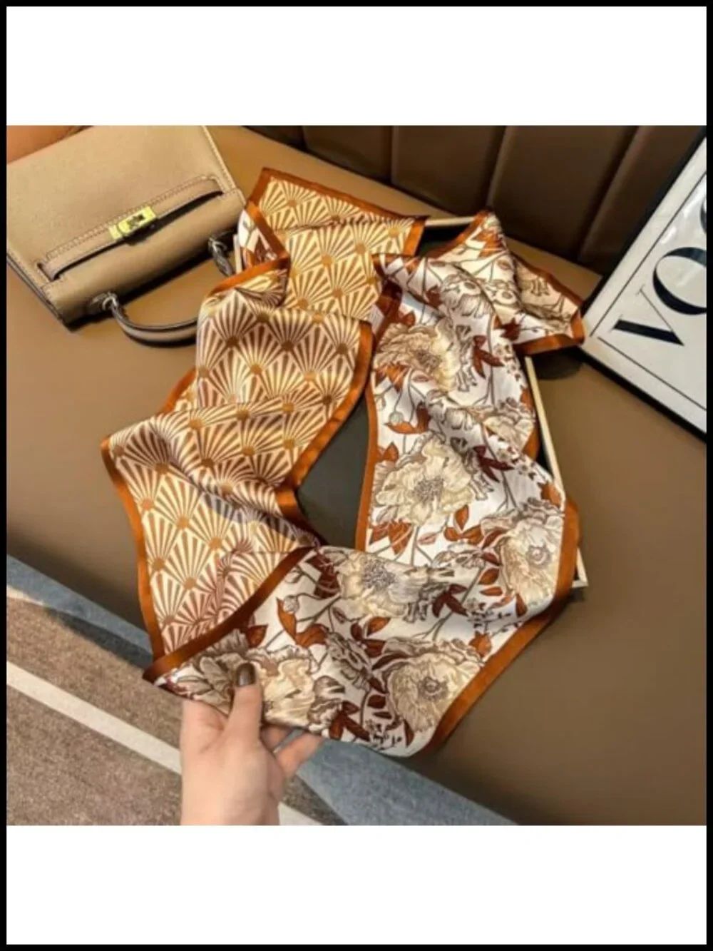 100% Mulberry Silk Long Scarf 59x6.3 inch Headwrap Neck Scarf